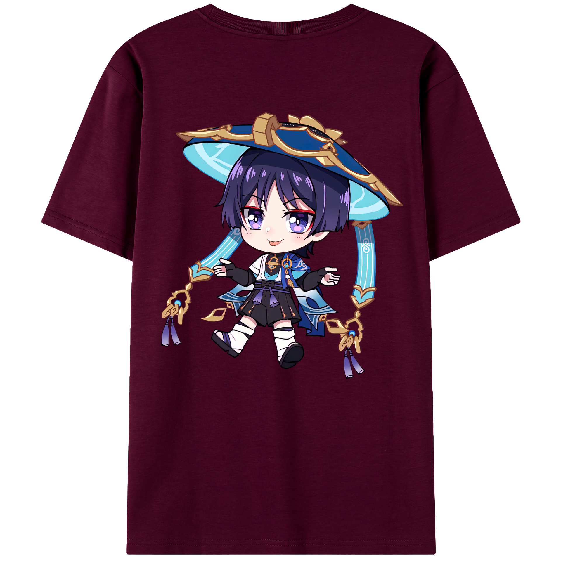げんし神 さんペい genshin Sanpei レディース半袖Tシャツ(バックプリント)